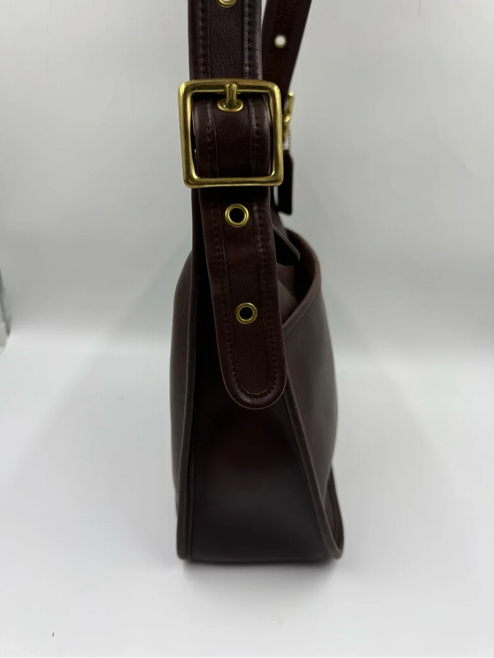 Vintage Coach Legacy Zip 9966 Mahogany Brown Leather Shoulder Bag USA